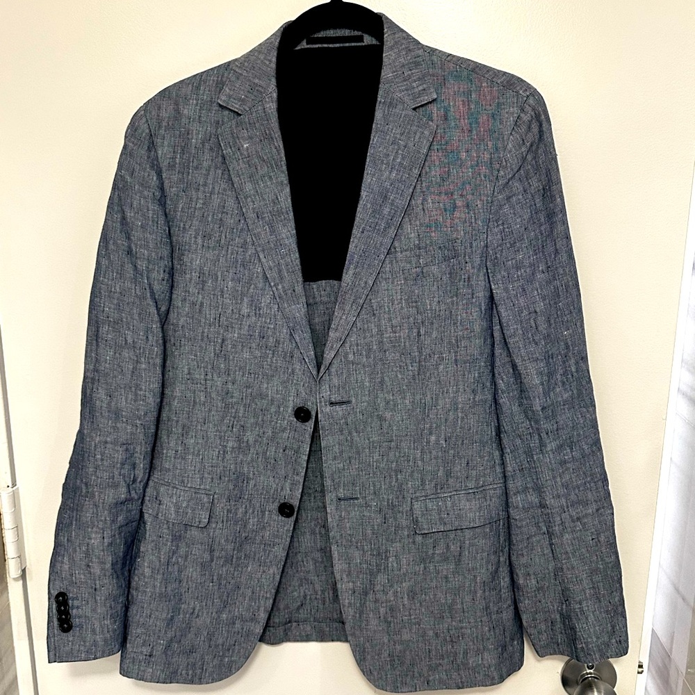 Z Zegna Blue Linen Sportcoat 36R